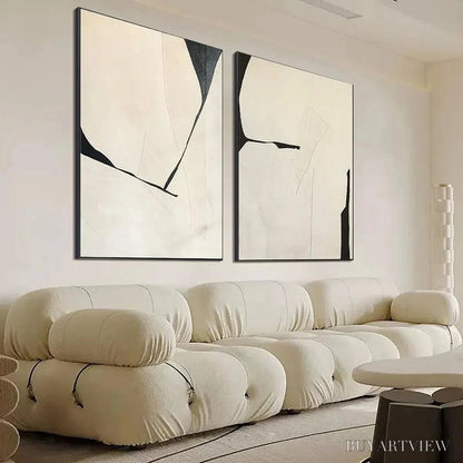 BUYARTVIEW Minimalist Abstract Diptych – Abstract Minimalist Painting Set of 2, Vertical - image 6