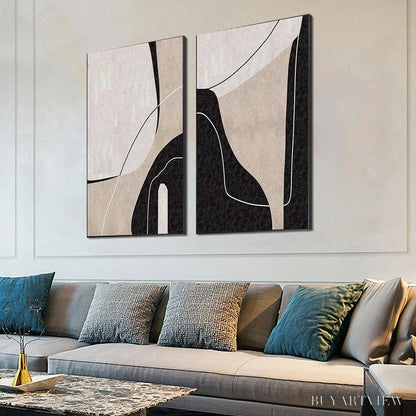 BUYARTVIEW Abstract Minimalist Diptych – Abstract Painting Set of 2, Vertical - image 6