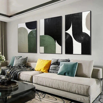 BUYARTVIEW Arches Triptych – Minimalist Textured Abstract Painting Set of 3 - image 4