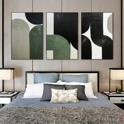 BUYARTVIEW Arches Triptych – Minimalist Textured Abstract Painting Set of 3 - image 5