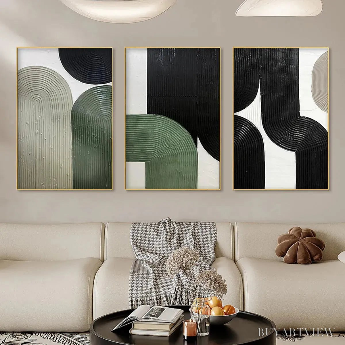 BUYARTVIEW Arches Triptych – Minimalist Textured Abstract Painting Set of 3 - image 6