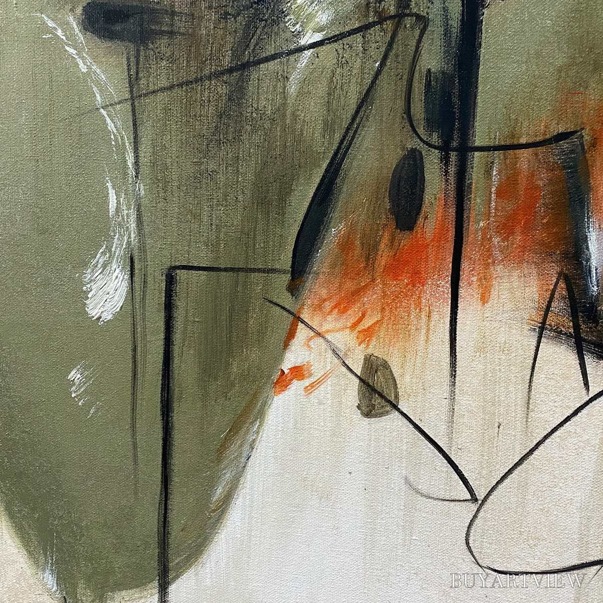 BUYARTVIEW Untitled Abstract – Minimalist Abstract Painting, Vertical - image 3