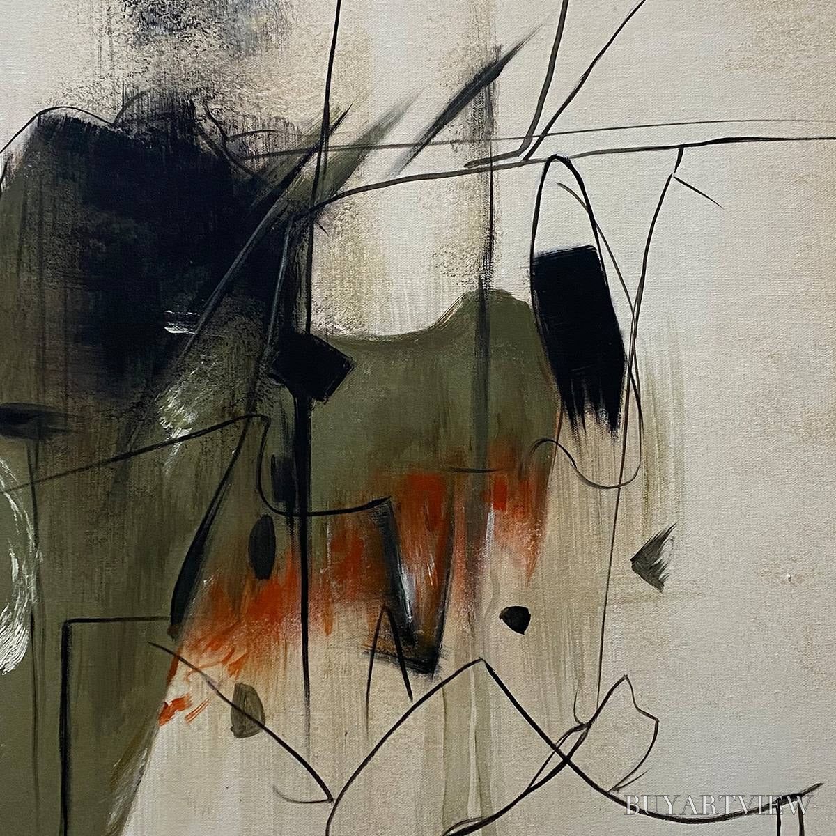 BUYARTVIEW Untitled Abstract – Minimalist Abstract Painting, Vertical - image 5