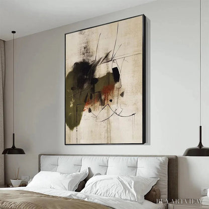 BUYARTVIEW Untitled Abstract – Minimalist Abstract Painting, Vertical - image 6