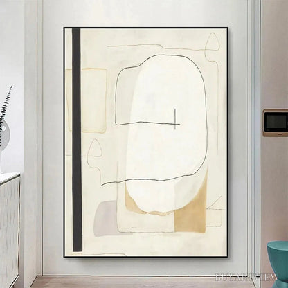 BUYARTVIEW Minimalist Abstract – Neutral Abstract Painting, Square - image 4