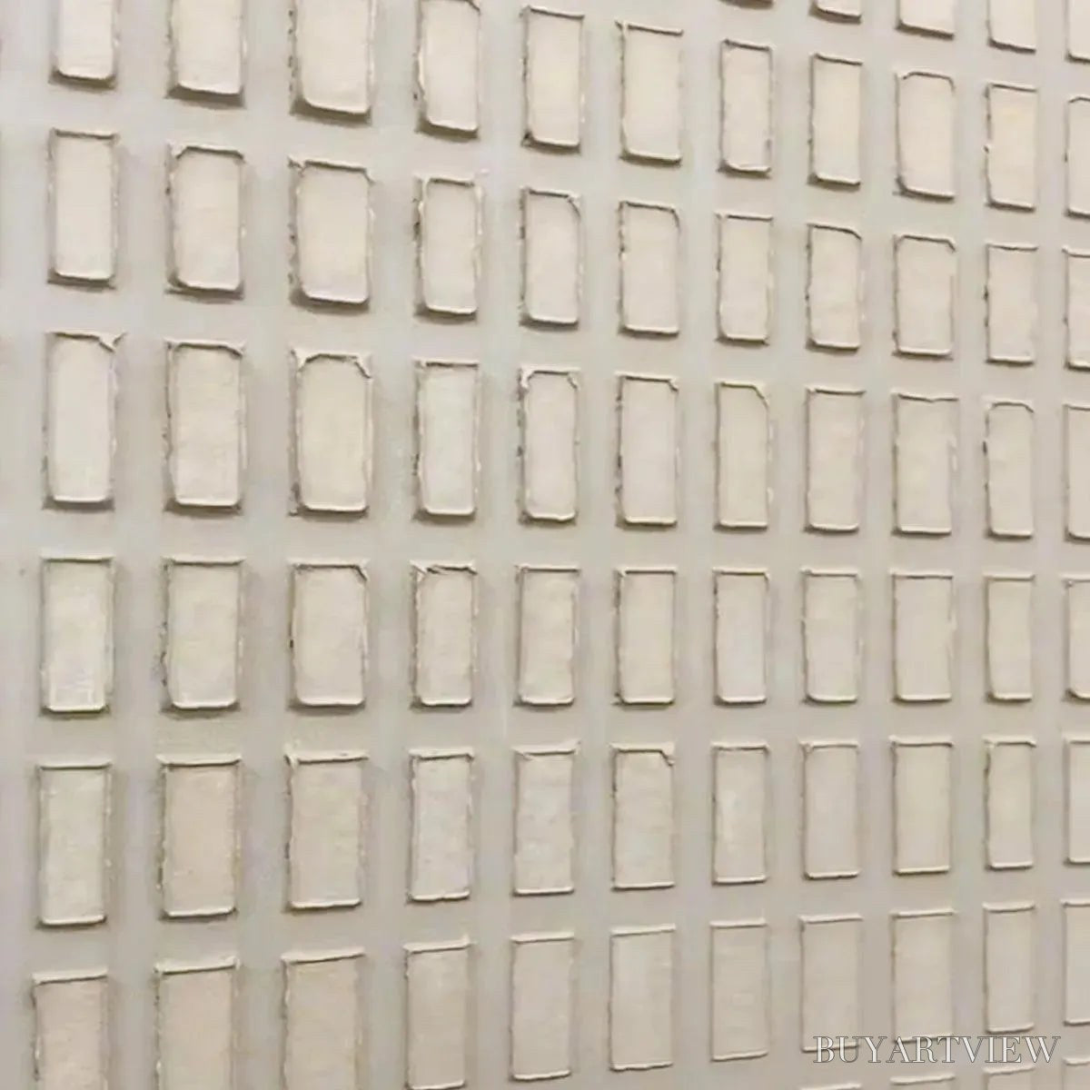 BUYARTVIEW Textured Beige Grid Set – Minimalist Textured Painting Set of 2 - image 3
