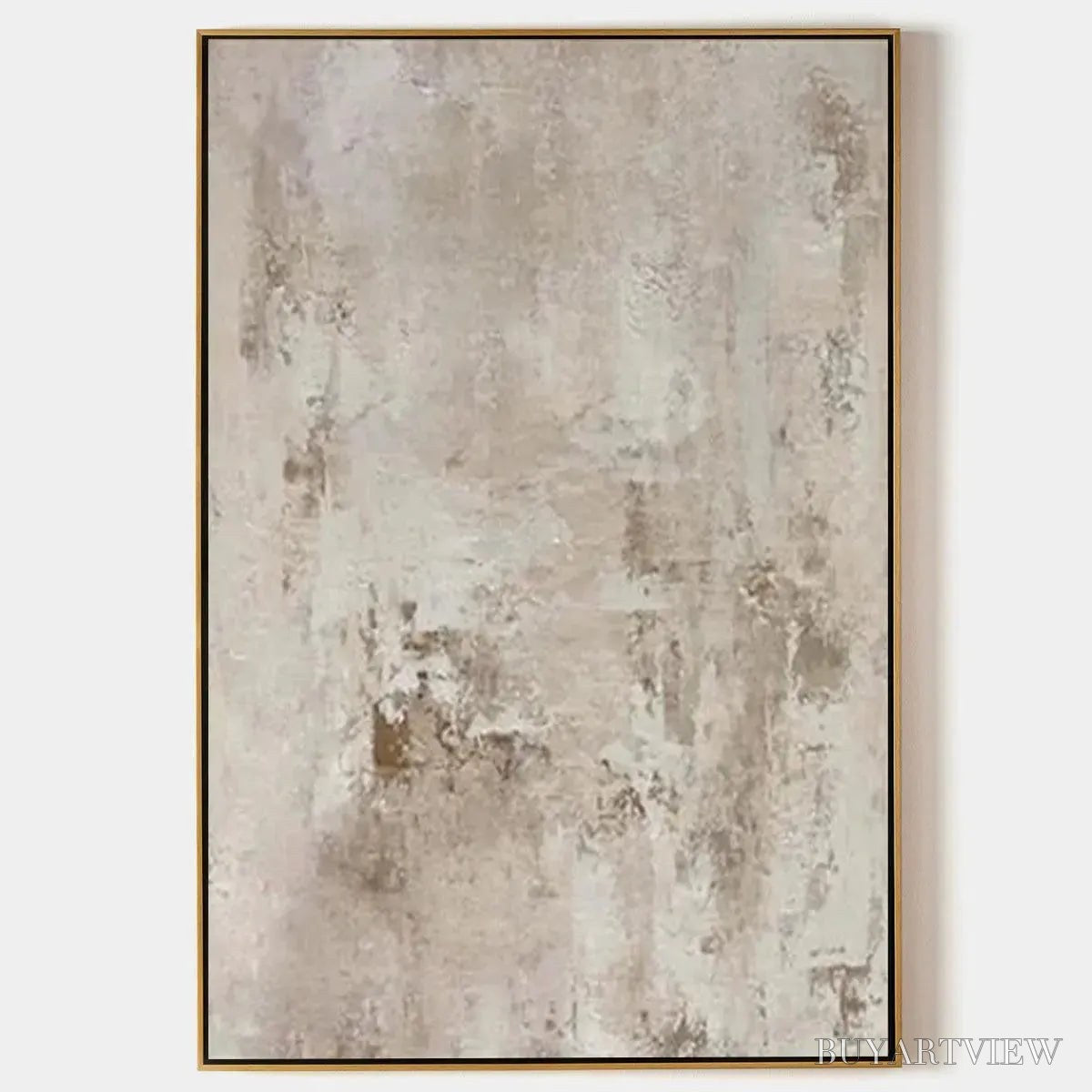 BUYARTVIEW Textured Beige Abstract – Minimalist Textured Painting - image 1
