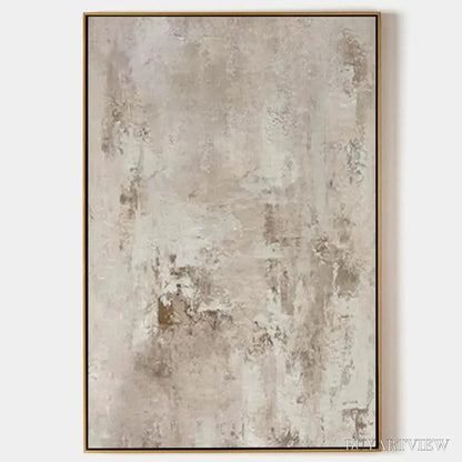 BUYARTVIEW Textured Beige Abstract – Minimalist Textured Painting - image 1