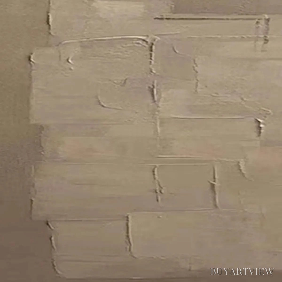 BUYARTVIEW Textured Taupe Abstract – Minimalist Textured Painting - image 3