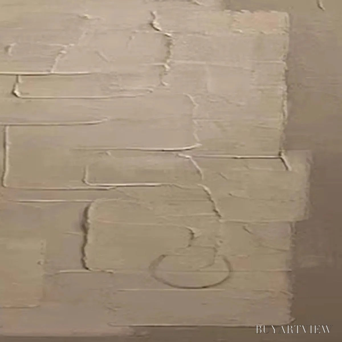 BUYARTVIEW Textured Taupe Abstract – Minimalist Textured Painting - image 5