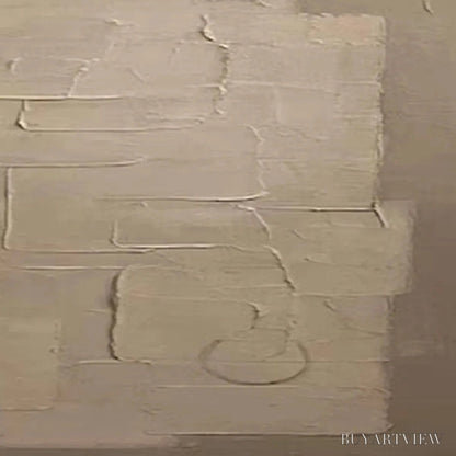 BUYARTVIEW Textured Taupe Abstract – Minimalist Textured Painting - image 5
