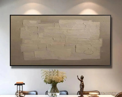BUYARTVIEW Textured Taupe Abstract – Minimalist Textured Painting - image 6