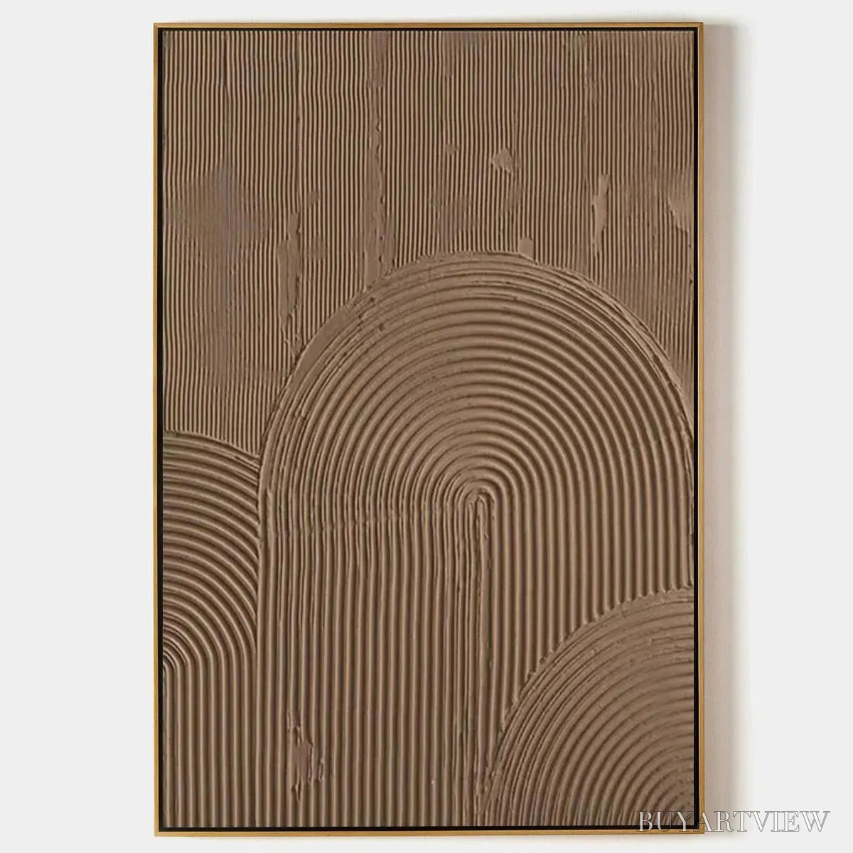 BUYARTVIEW Brown Textured Arch – Textured Abstract Painting in Brown - image 1