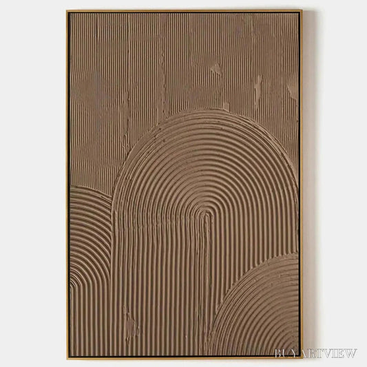 BUYARTVIEW Brown Textured Arch – Textured Abstract Painting in Brown - image 1
