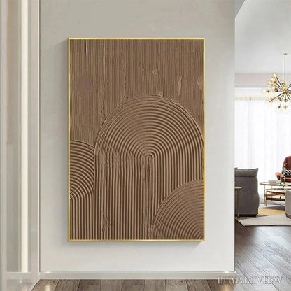 BUYARTVIEW Brown Textured Arch – Textured Abstract Painting in Brown - image 4