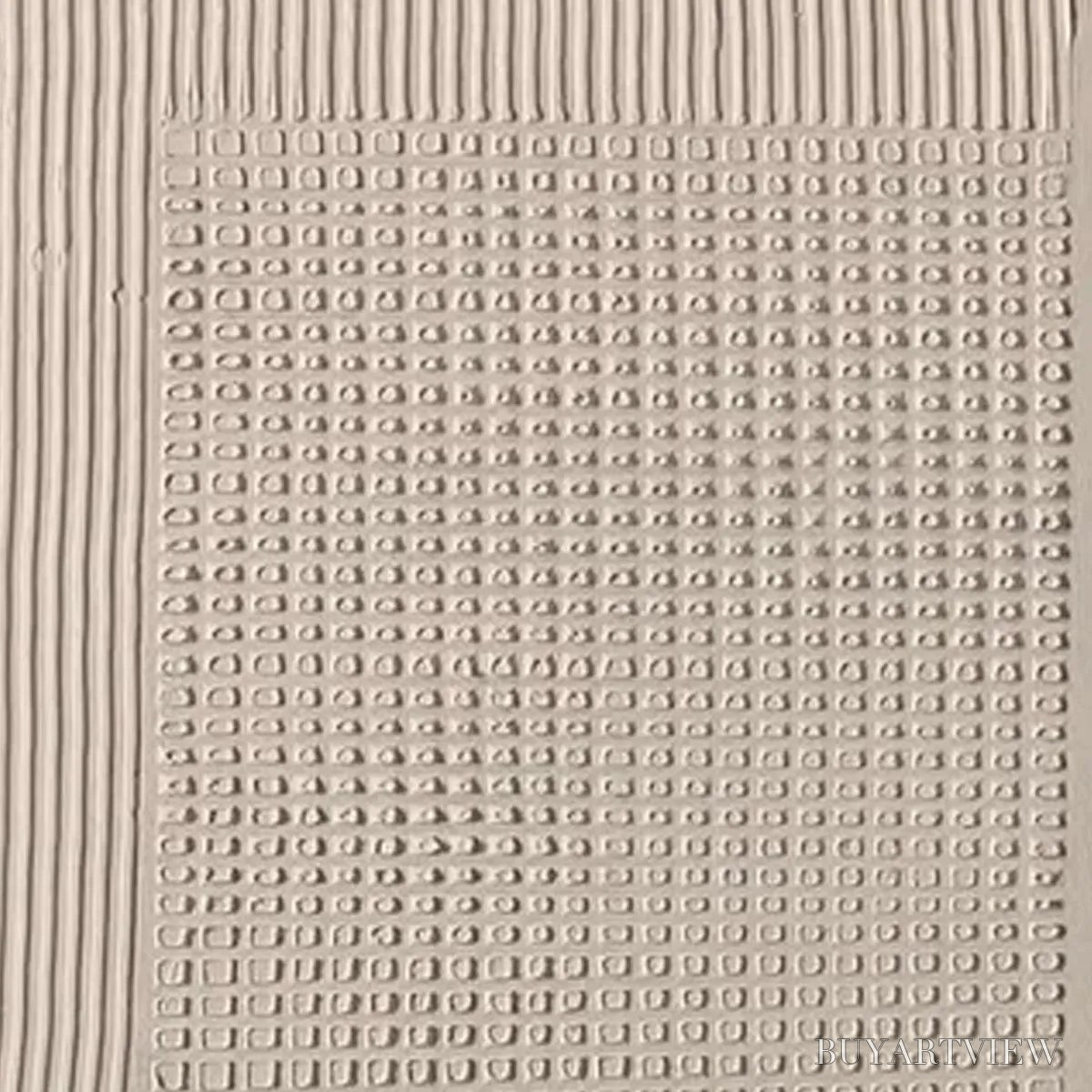 BUYARTVIEW Textured Grid Duo – Set of 2 Textured Abstract Paintings in Beige - image 3