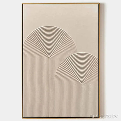 BUYARTVIEW Textured Rainbow – Minimalist Textured Painting in Beige - image 1