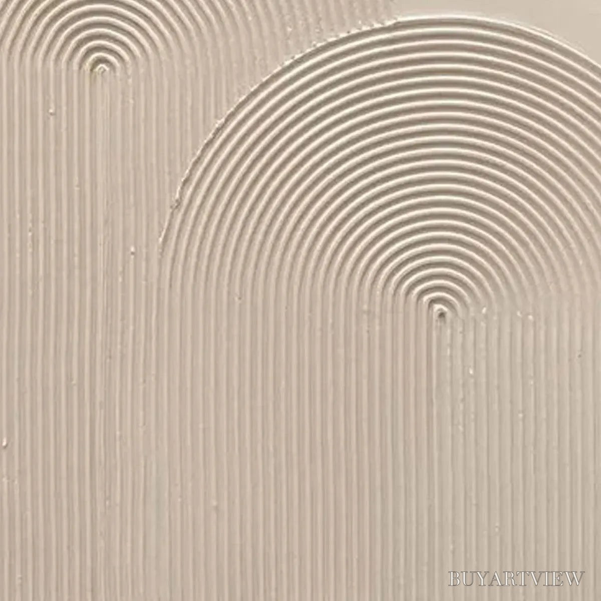 BUYARTVIEW Textured Rainbow – Minimalist Textured Painting in Beige - image 3