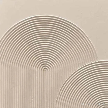 BUYARTVIEW Textured Rainbow – Minimalist Textured Painting in Beige - image 6