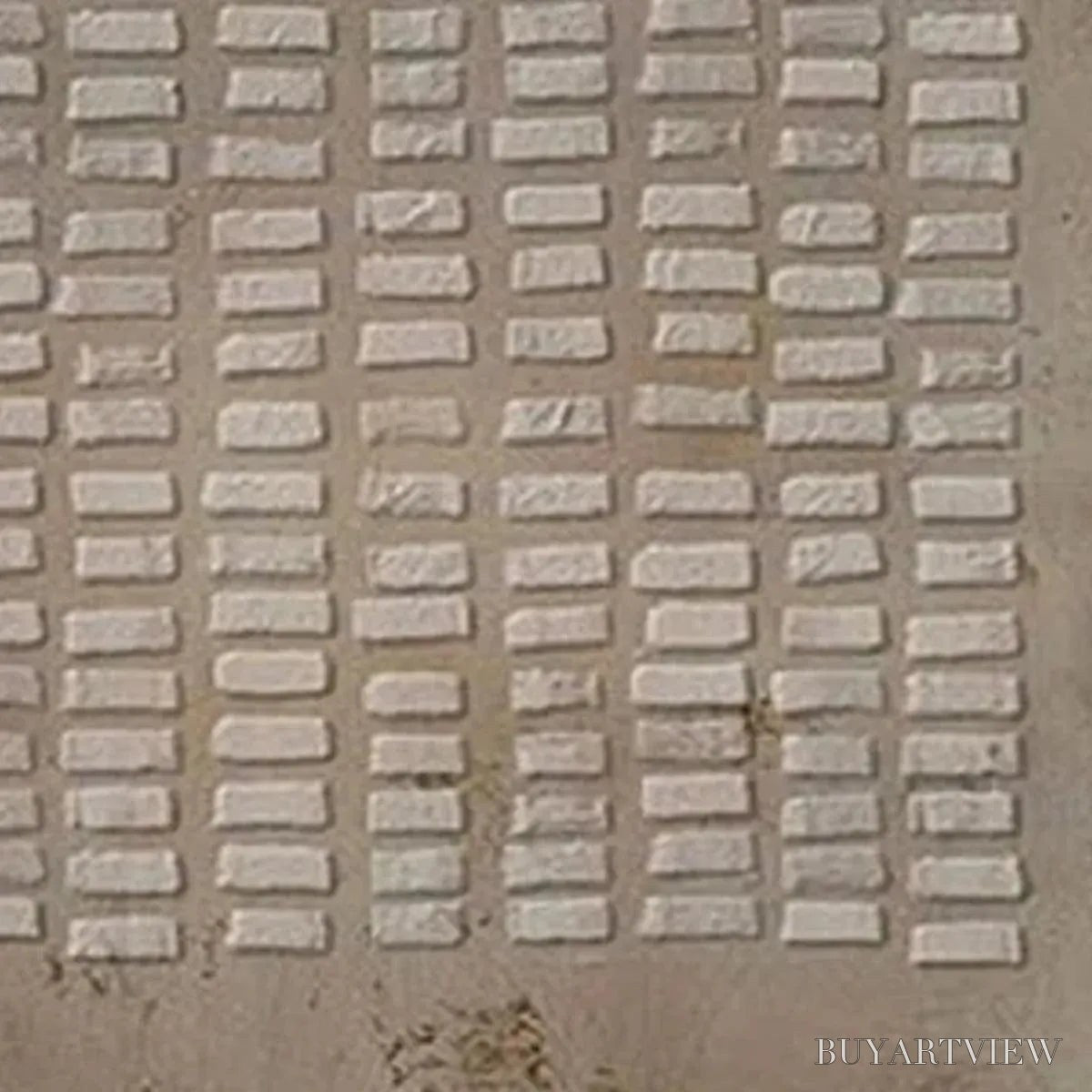 BUYARTVIEW Textured Beige Grid – Minimalist Textured Painting - image 3