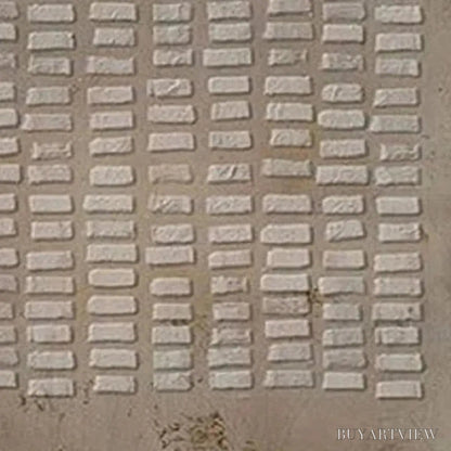 BUYARTVIEW Textured Beige Grid – Minimalist Textured Painting - image 3