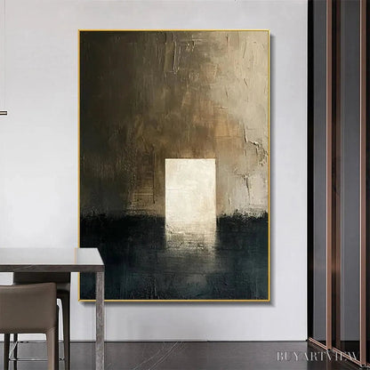 BUYARTVIEW Minimalist Doorway – Textured Abstract Painting, Vertical - image 2