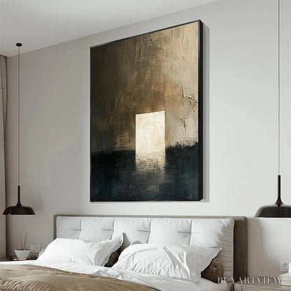 BUYARTVIEW Minimalist Doorway – Textured Abstract Painting, Vertical - image 4