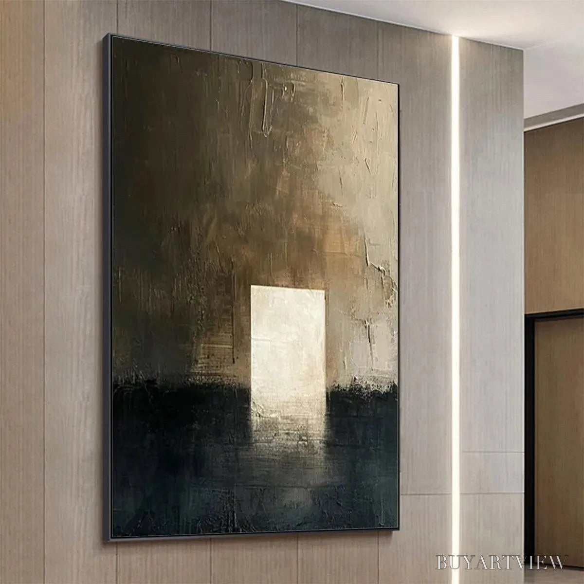 BUYARTVIEW Minimalist Doorway – Textured Abstract Painting, Vertical - image 6
