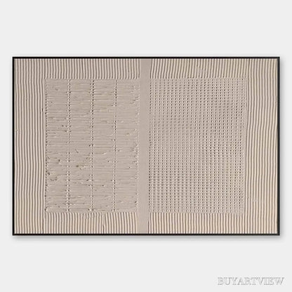 BUYARTVIEW Beige Texture Diptych – Textured Abstract Painting in Beige - image 1
