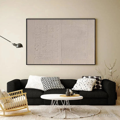BUYARTVIEW Beige Texture Diptych – Textured Abstract Painting in Beige - image 4