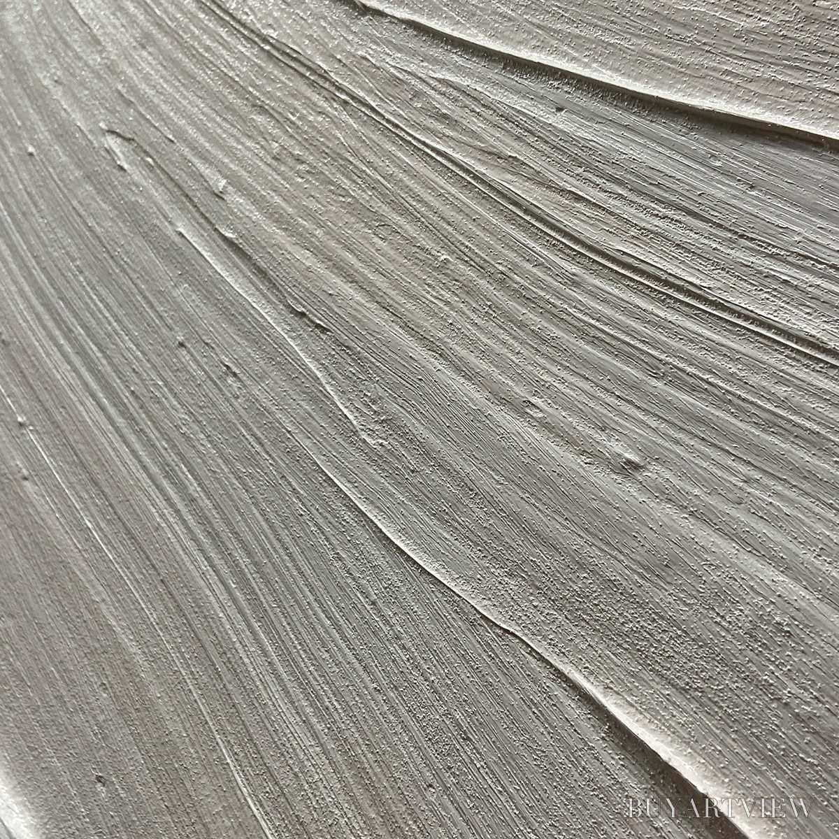 BUYARTVIEW Serene Ripples – Abstract Minimalist Textured White Painting - image 3