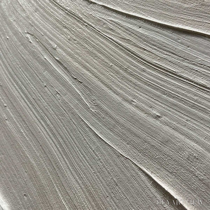 BUYARTVIEW Serene Ripples – Abstract Minimalist Textured White Painting - image 3