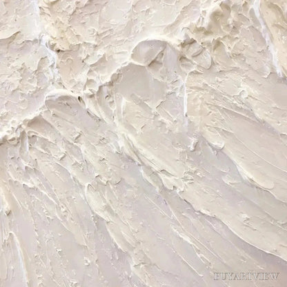 BUYARTVIEW White Sands – Textured Minimalist Abstract Painting in White - image 3