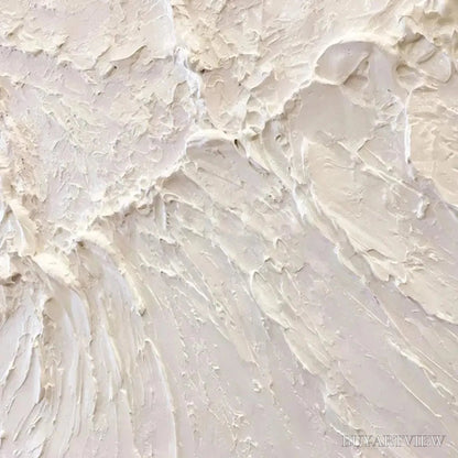 BUYARTVIEW White Sands – Textured Minimalist Abstract Painting in White - image 5