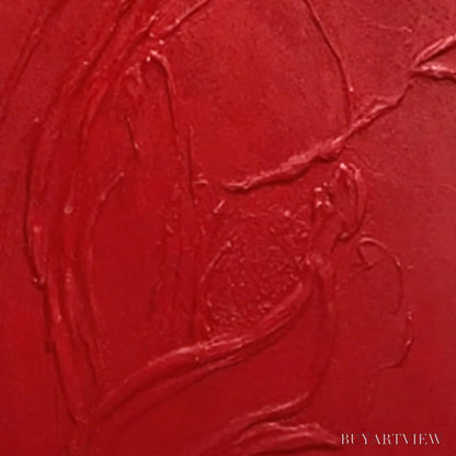 BUYARTVIEW Ardor – Bold Red Textured Abstract Impasto - image 5