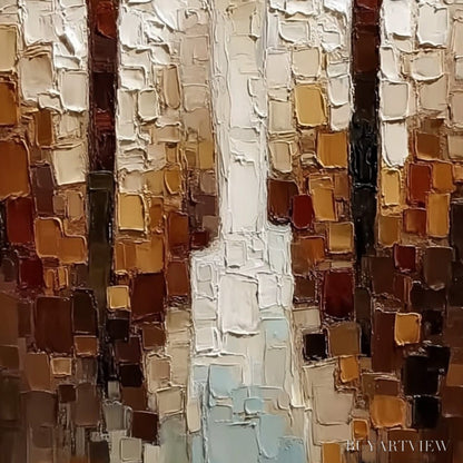 BUYARTVIEW the Companions – Heavy Texture Impasto Painting of Two Figures - image 5