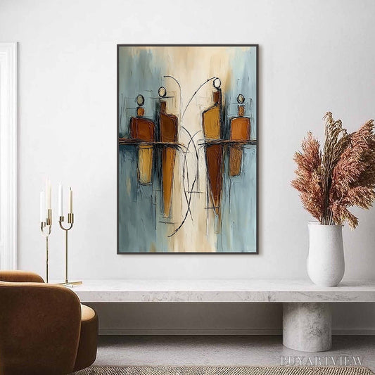 BUYARTVIEW Convergence – Vertical Textured Abstract Oil Painting for Walls - image 2