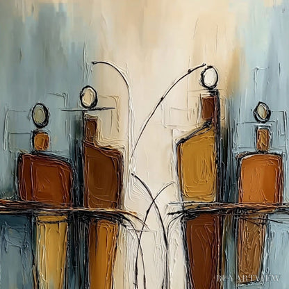 BUYARTVIEW Convergence – Vertical Textured Abstract Oil Painting for Walls - image 3