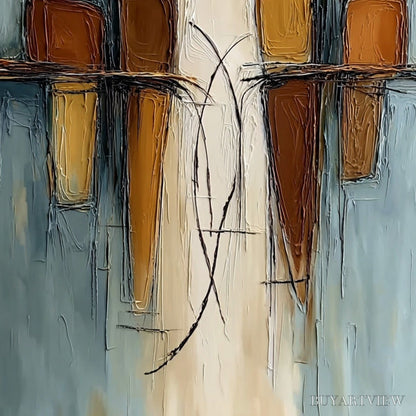 BUYARTVIEW Convergence – Vertical Textured Abstract Oil Painting for Walls - image 5