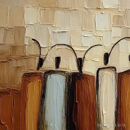BUYARTVIEW the Collective – Square Abstract Impasto Palette Knife Painting - image 3