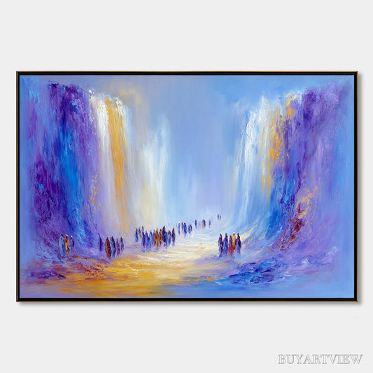 BUYARTVIEW the Passage – Epic Journey Abstract Impasto Palette Knife Painting - image 1