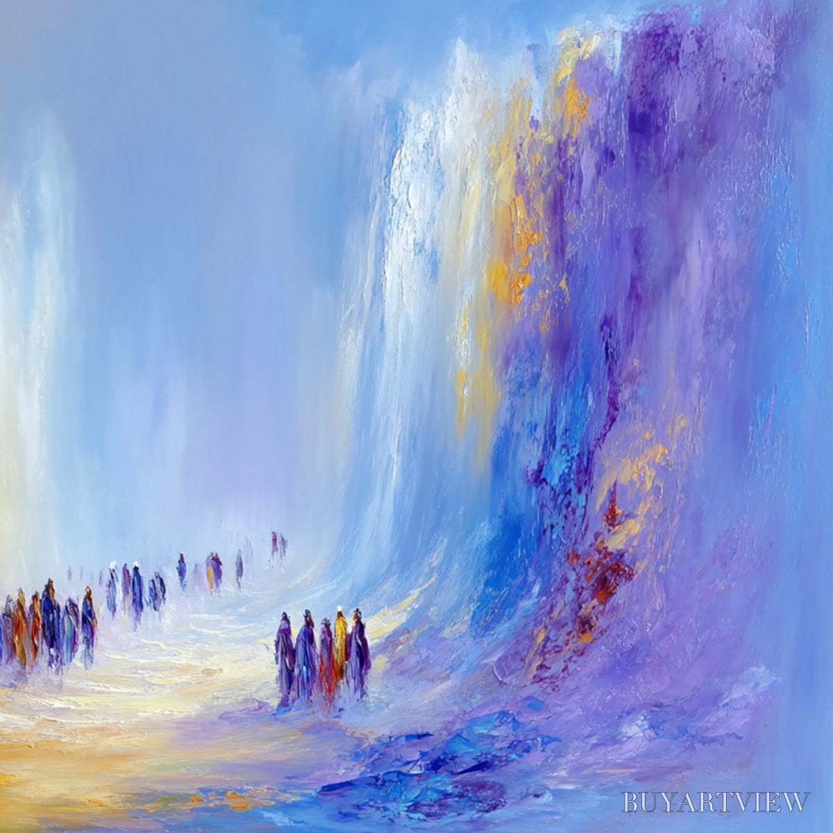 BUYARTVIEW the Passage – Epic Journey Abstract Impasto Palette Knife Painting - image 3