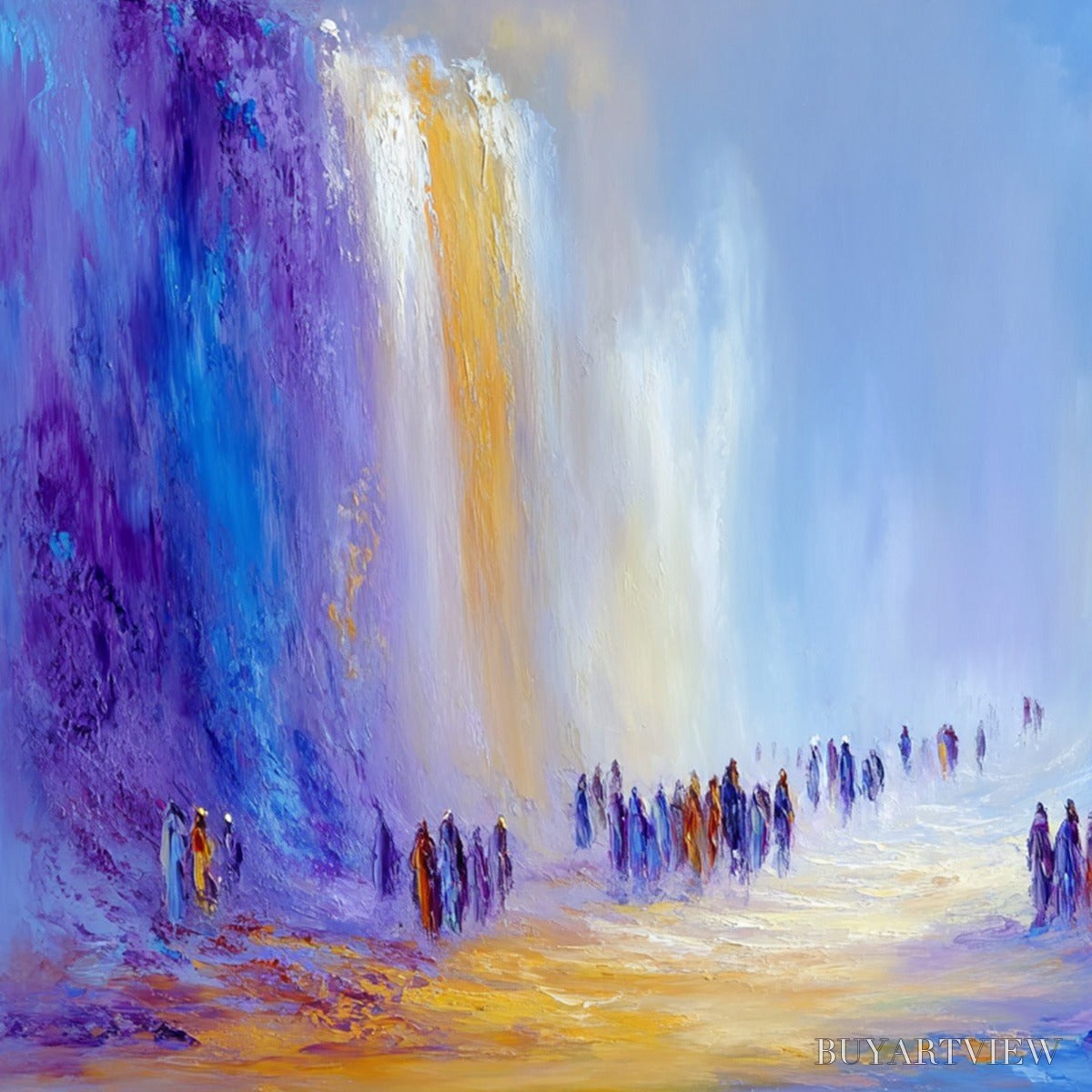 BUYARTVIEW the Passage – Epic Journey Abstract Impasto Palette Knife Painting - image 5