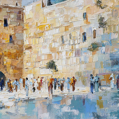 BUYARTVIEW Echoes of Eternity – Textured Impasto Painting of a Historic Cityscape - image 5