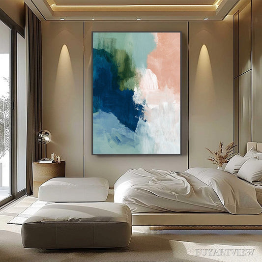 BUYARTVIEW Serene Collision – Modern Abstract Brushstroke Painting - image 2