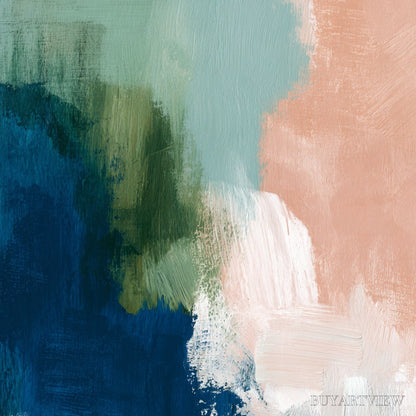 BUYARTVIEW Serene Collision – Modern Abstract Brushstroke Painting - image 5