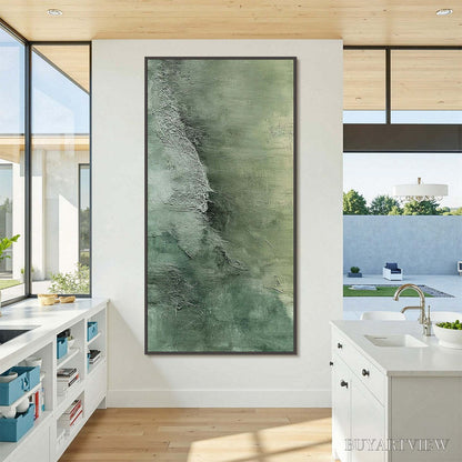 BUYARTVIEW Emerald Depths – Textured Abstract Oil Painting - image 2
