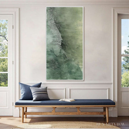 BUYARTVIEW Emerald Depths – Textured Abstract Oil Painting - image 4