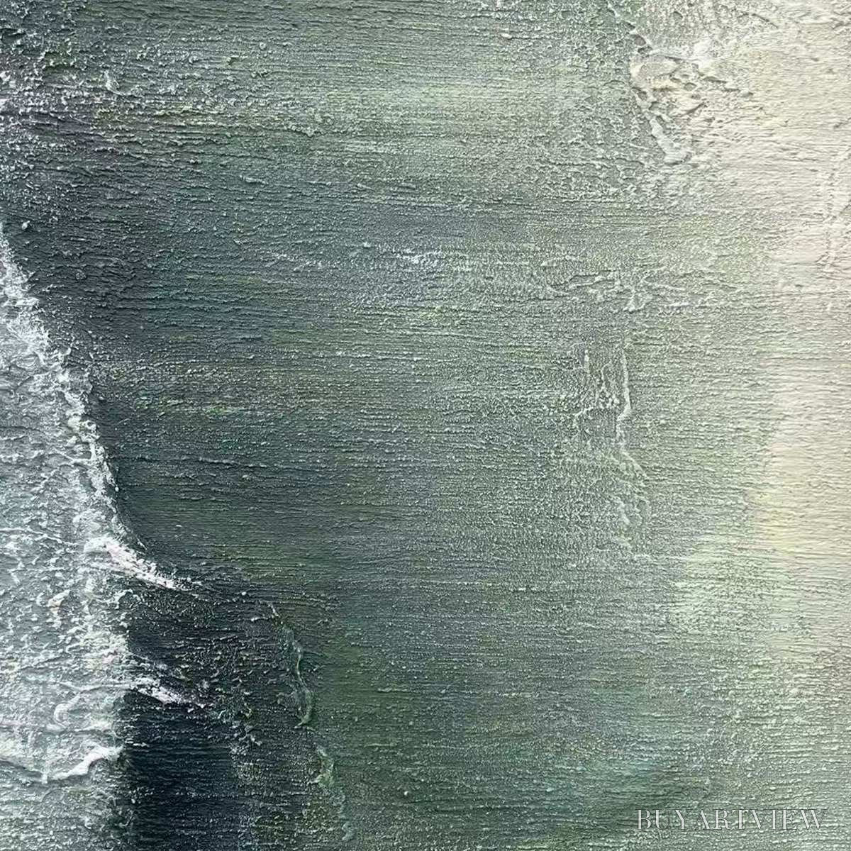 BUYARTVIEW Emerald Depths – Textured Abstract Oil Painting - image 5