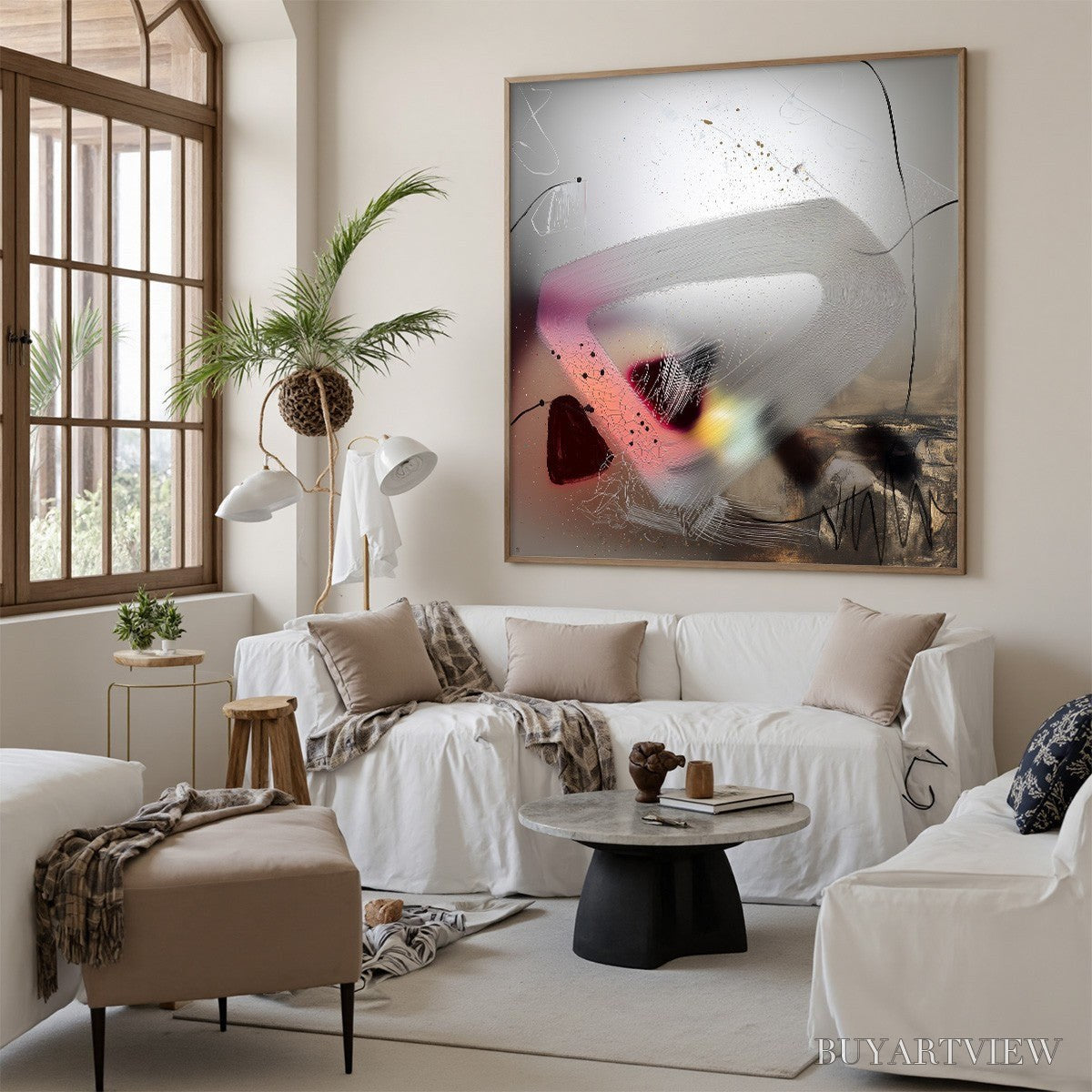 BUYARTVIEW Ethereal Whispers – Abstract Mixed Media Oil Painting - image 4
